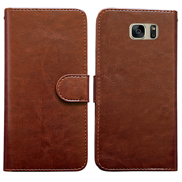 3-in-1 nahkakotelokotelo Samsung S7 Svart