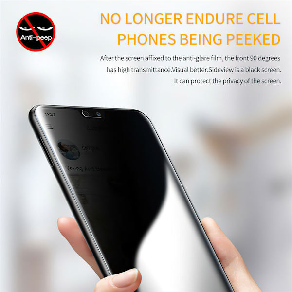 Huawei P20 Pro - Näytönsuojan suojaava yksityisyyden suoja