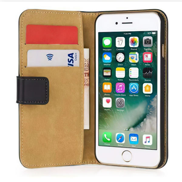 Beskyt din iPhone 7/8 Plus - Pung Etui! Svart