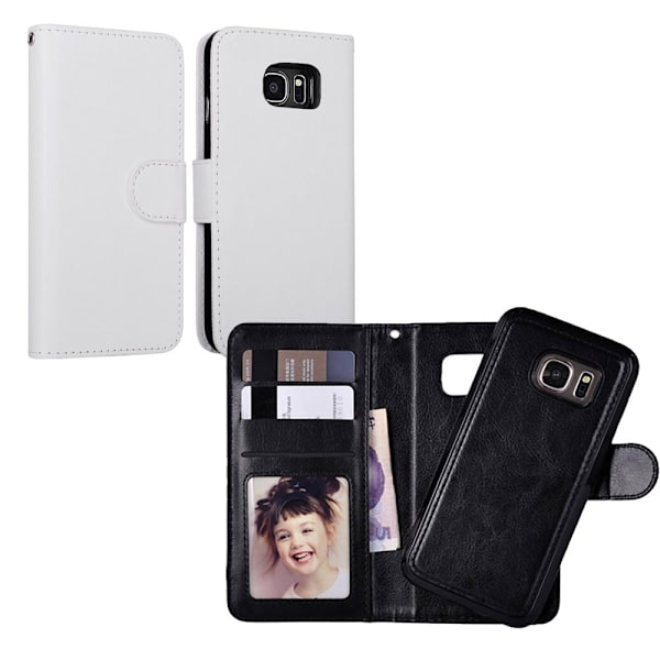 Nahkainen lompakkokotelo Galaxy S7 - Nahkaa ja magneetti! Rosa
