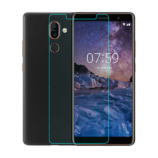 Suojaa Nokia 7 Plus - Kristallinkirkas näytönsuoja