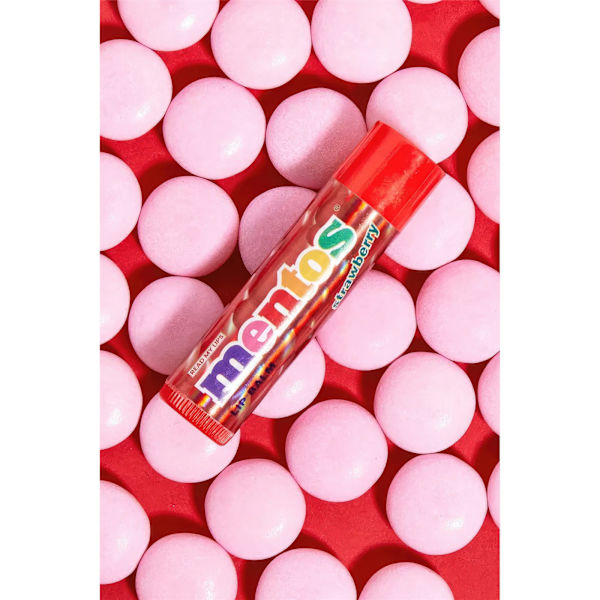 Mentos Hindbær/Jordbær Lip Balm - Bærsalighed til dine læber Rosa