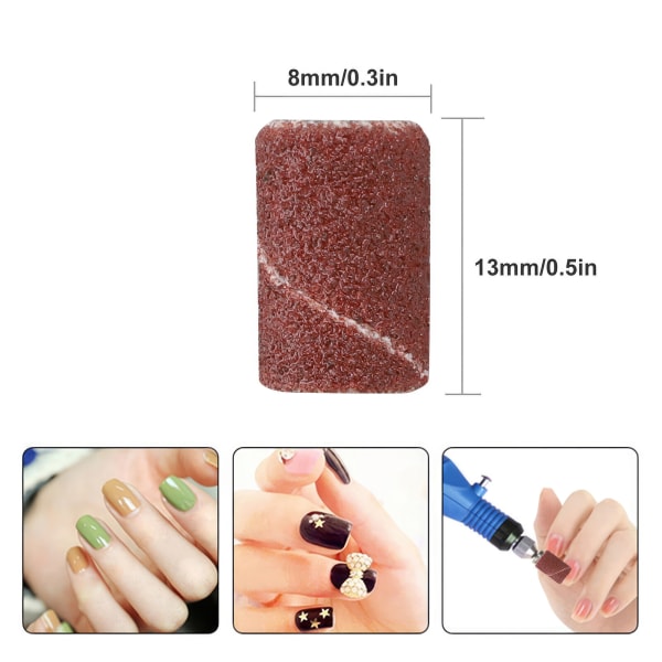 100 stk slibebånd sæt - professionelt værktøj til manicure & ped L