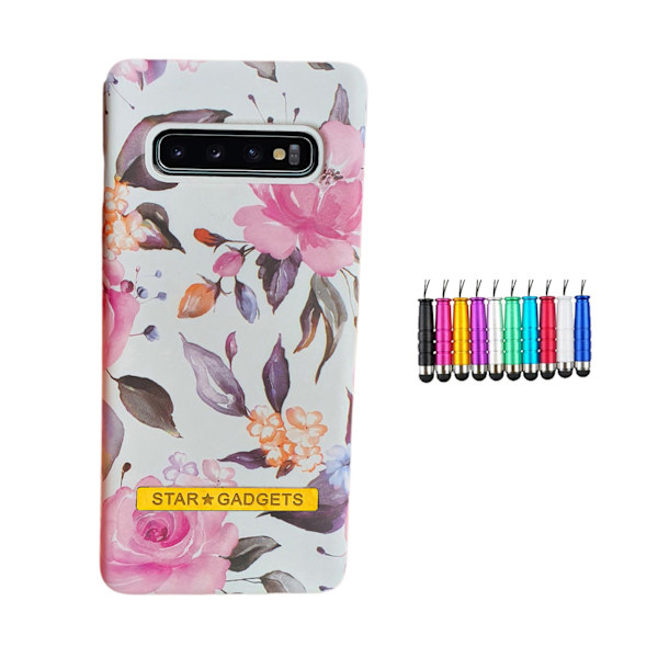 Skydda din S10 med Blommor - Samsung Galaxy S10 Skal