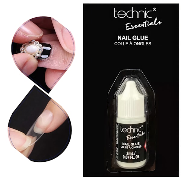 TECHNIC Superstarkt Transparent Nagellim för Lösnaglar Manikyr