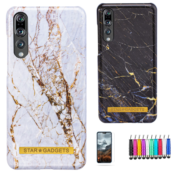 Huawei P20 Pro - Marmorbeskyttelse Svart