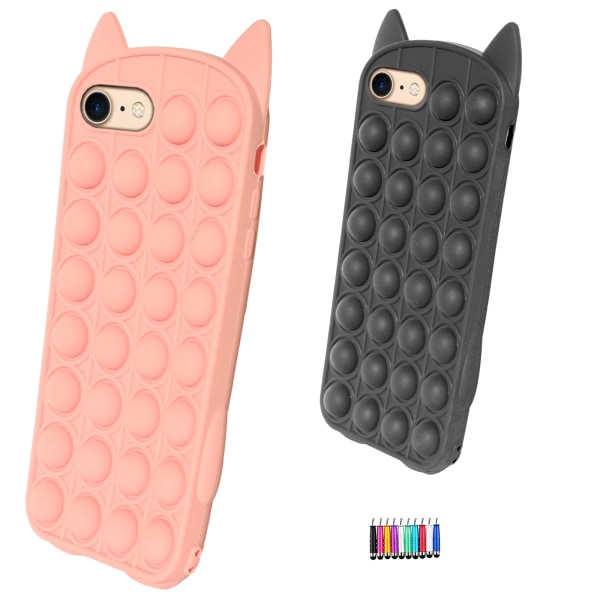 iPhone 7/8/SE (2020 & 2022)/SE (2020) - Suojaava Pop It F -kuori Svart