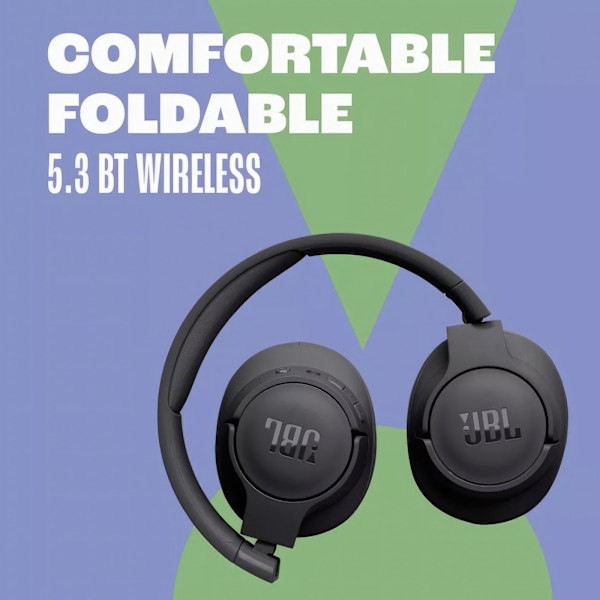 JBL Tune 720 BT - Trådløse Over-ear Hovedtelefoner med 76 time Vit