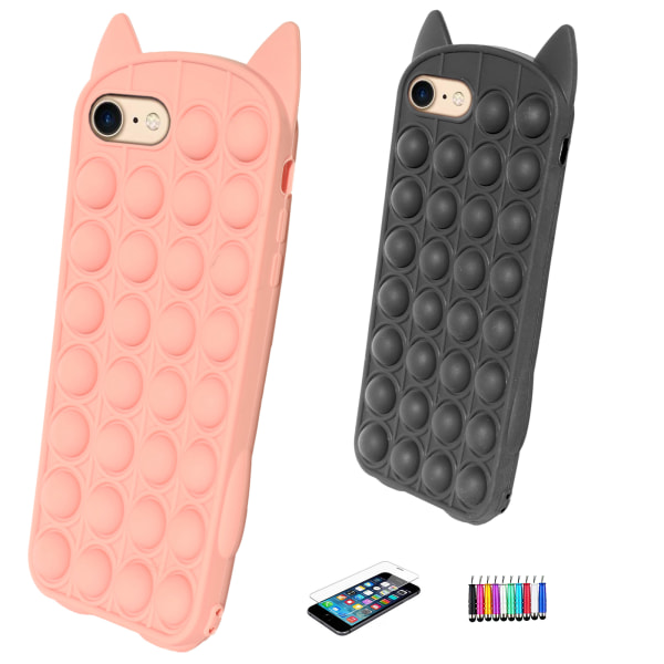 iPhone 7/8/SE (2020 & 2022)/SE (2020) - Suojaava Pop It F -kuori Svart