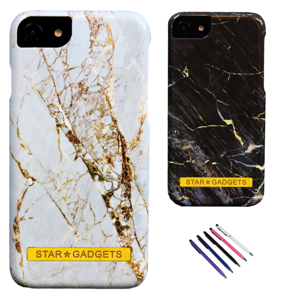 iPhone 7/8/SE (2020 & 2022) - Skal / Skydd / Marmor Vit