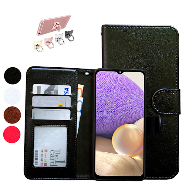 Samsung Galaxy A03 - PU Læder Pung Etui Svart