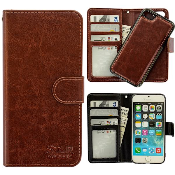 Komfort & Beskyttelse iPhone 7/8/SE - Læder Etui! Brun