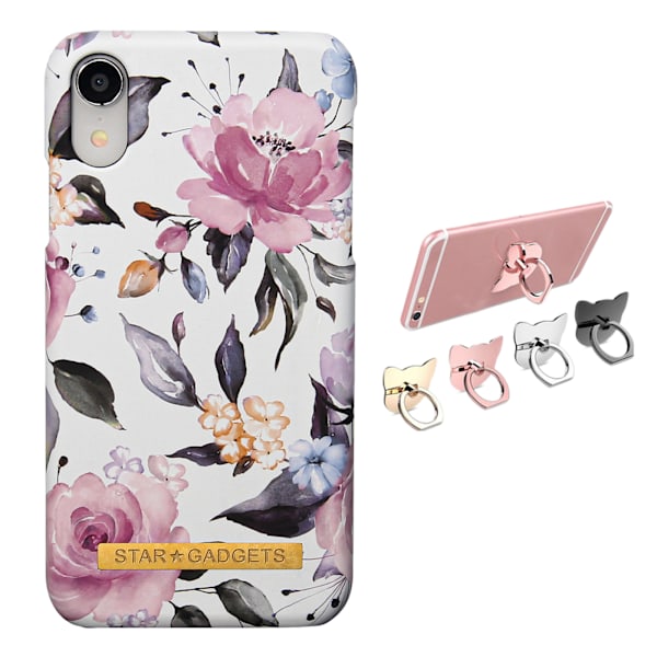 iPhone Xr - Kukkakuvioinen suojakotelo