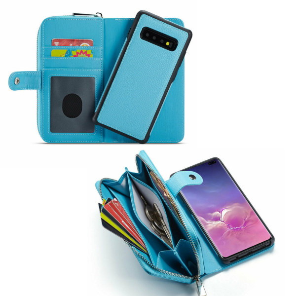Samsung Galaxy S10 - Lædertaske / beskyttelse Blå