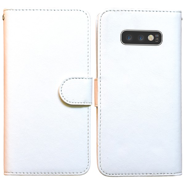 Samsung Galaxy S10e - PU Læderpung Etui Vit