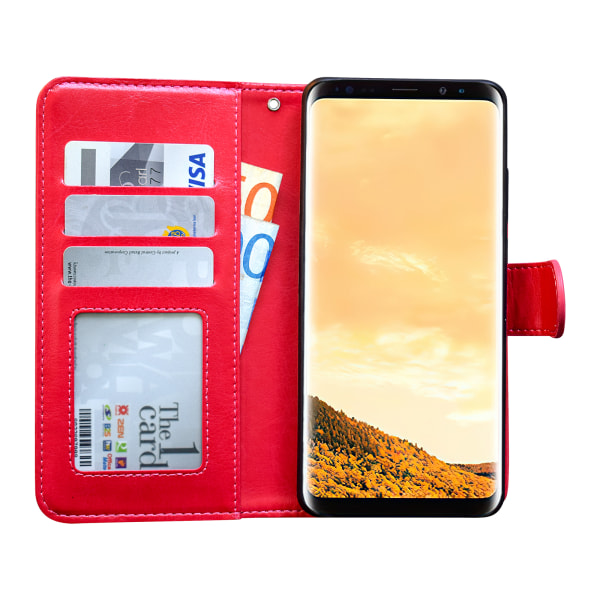 Samsung Galaxy S9 Plus - PU Nahkainen Lompakkokotelo/Lompakko Vit