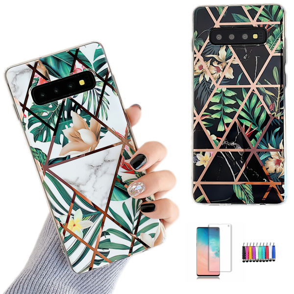 Samsung Galaxy S10 - Geometrinen case Vit