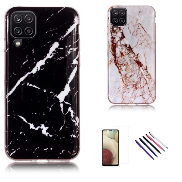 Samsung Galaxy A12 / A12 5G - case marmori Svart