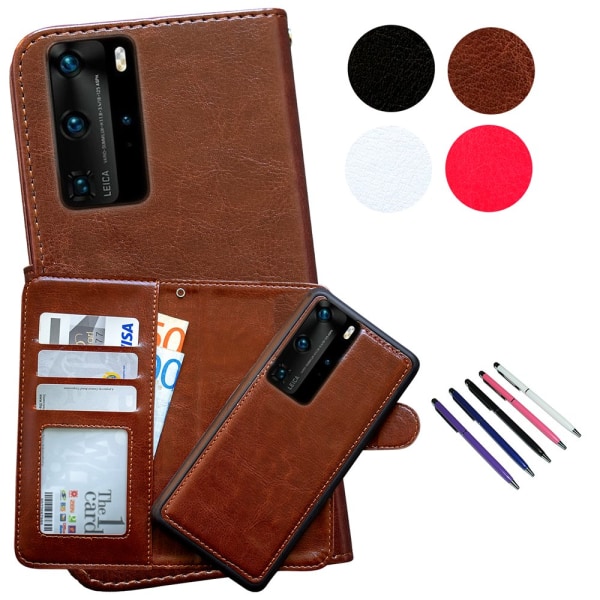 Huawei P40 Pro - PU Læder Pung Etui Svart
