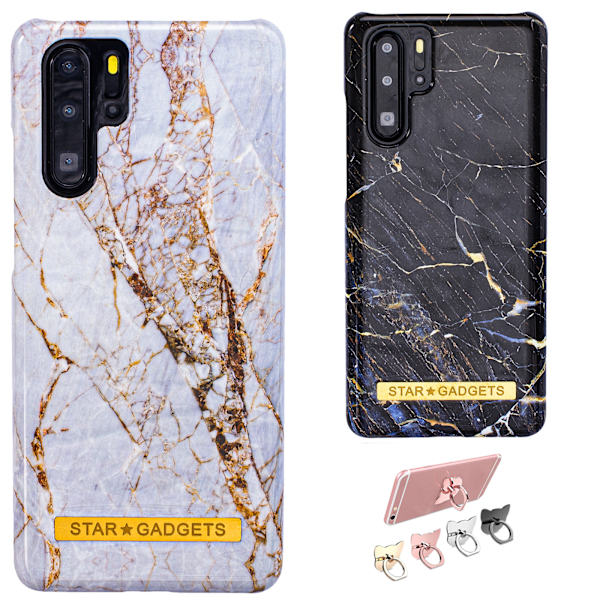 Huawei P30 Pro - Kotelosuoja Marmori Svart