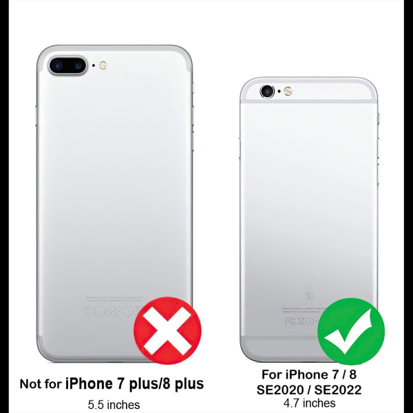 iPhone 7/8/SE (2020 & 2022) - Skal / Skydd / Kortfack