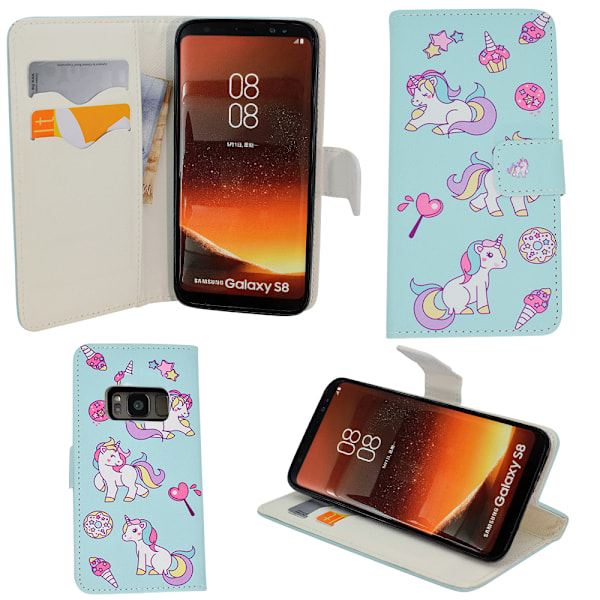 Samsung Galaxy S8 - PU nahkainen lompakkokotelo/lompakko