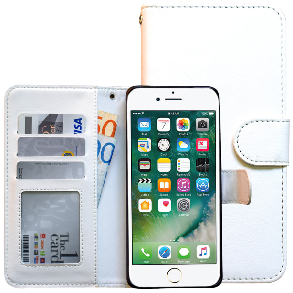 Smart Wallet Case & Stylus Pen til iPhone 7/8/SE Svart