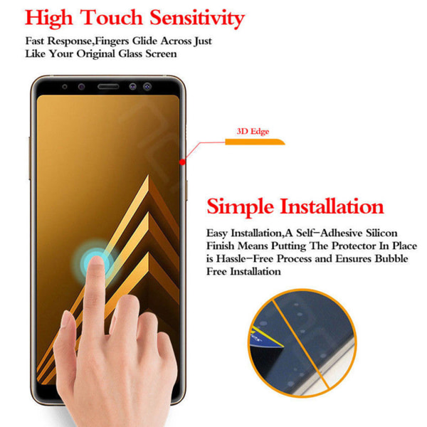 Samsung Galaxy A8 2018 - Skærmbeskytter i hærdet glas
