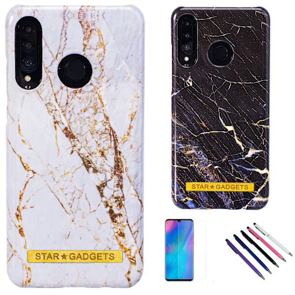 Huawei P30 Lite - Skal / Skydd / Marmor Svart