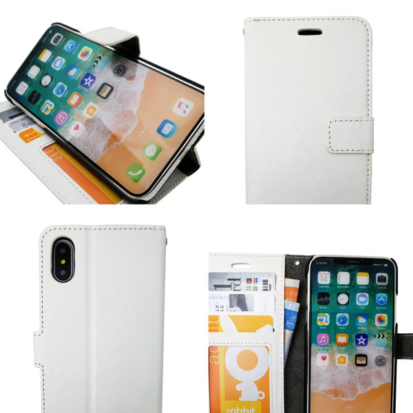 Smidigt Läderfodral för iPhone X/Xs - Plånboksfodral Brun