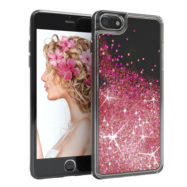 iPhone 6/7/8/SE (2020 & 2022) - Flydende Glitter 3D Bling Telefon Cover iPhone 6