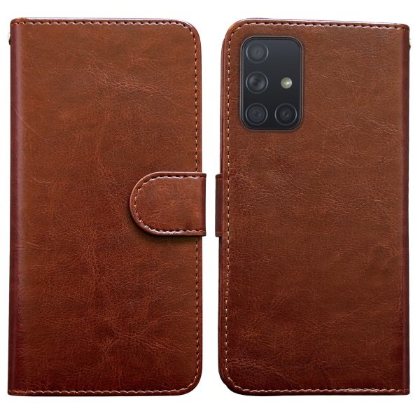 Samsung Galaxy A51 - PU-nahkainen case Brun