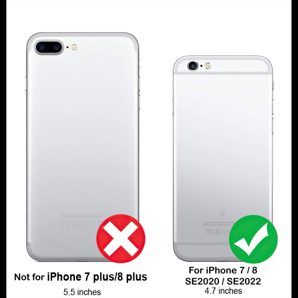 iPhone 7/8/SE (2020 & 2022) - Case suojaus läpinäkyvä