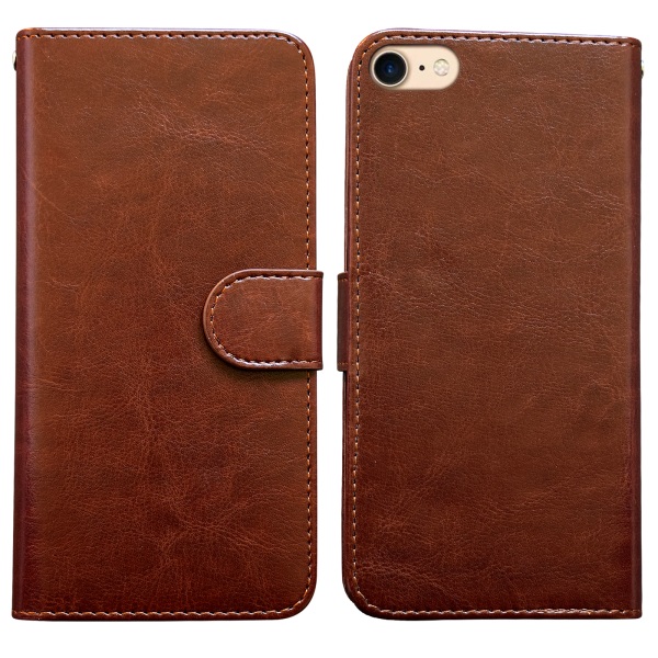 iPhone 5/5s/SE2016 - Plånboksfodral i läder + Touchpenna Vit