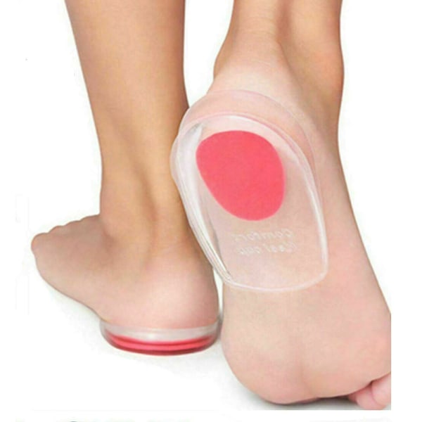 Heel Support Shoe Pads Gel Silicone Orthotic Plantar Care Blå
