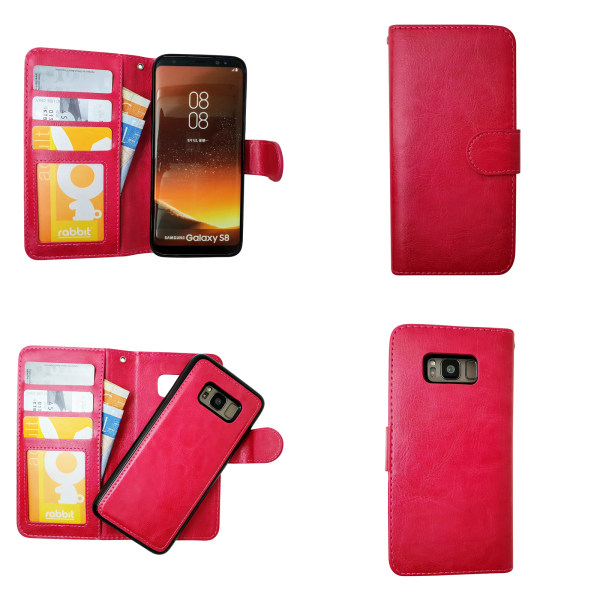 Skydda din Galaxy S8 - Läder & Magnet Rosa