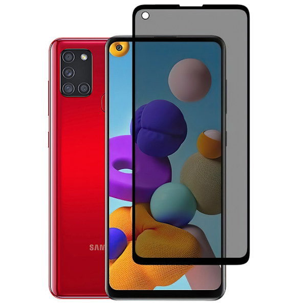 Samsung Galaxy A21s - Privacy Hærdet Glas Skærmbeskytter Pr
