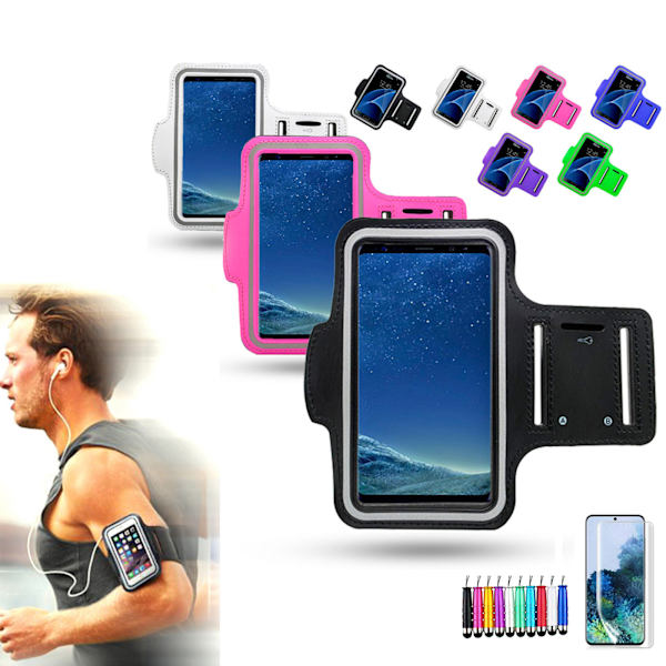 Samsung Galaxy A14 5G - PU Læder Sport Armbånd Etui Vit