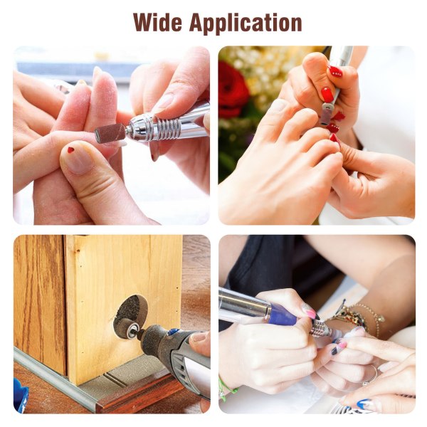 100 stk slibebånd sæt - professionelt værktøj til manicure & ped L