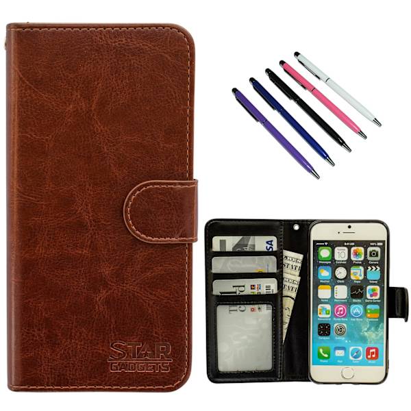 Komfort & Beskyttelse iPhone 7/8/SE - Læder Etui! Brun