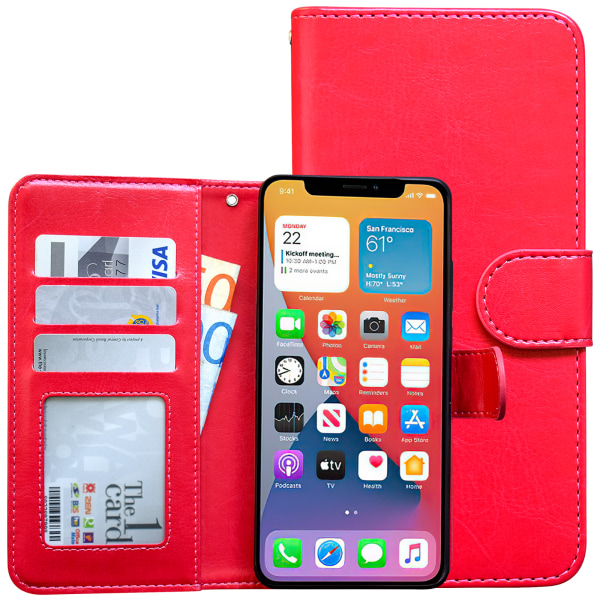 Beskyt din iPhone 12 Pro Max - Lædertaske Rosa