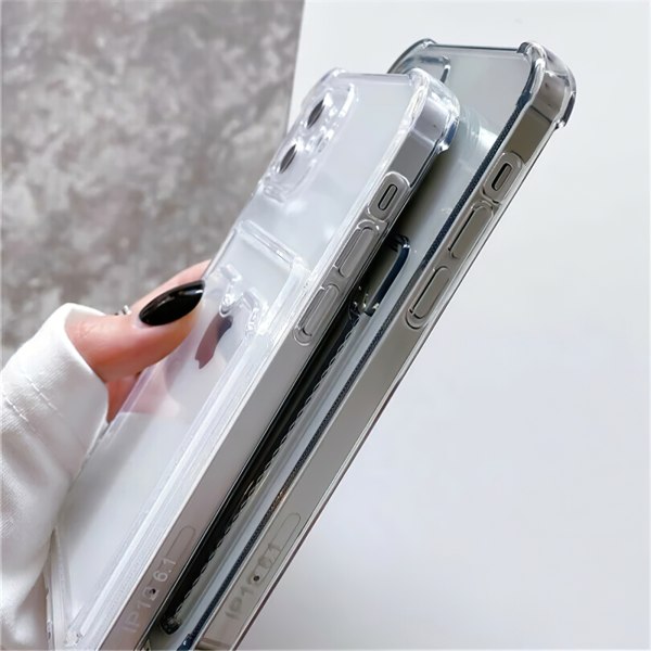 iPhone 13 Pro Max - Kort etui Beskyttelse Transparent Grå