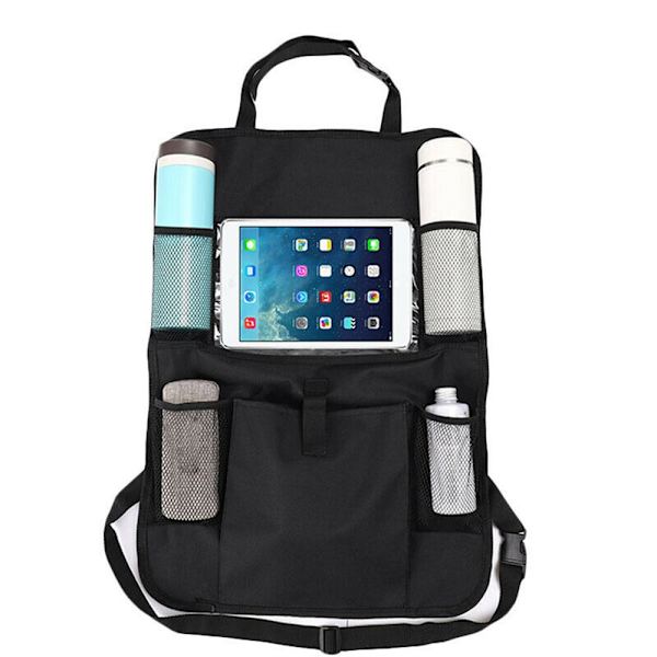 Opbevaringslomme med holder til tablet og tablets