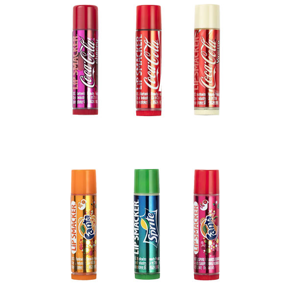 6 stk. Lip Smacker Coca-Cola / Fanta / Sprite Smag