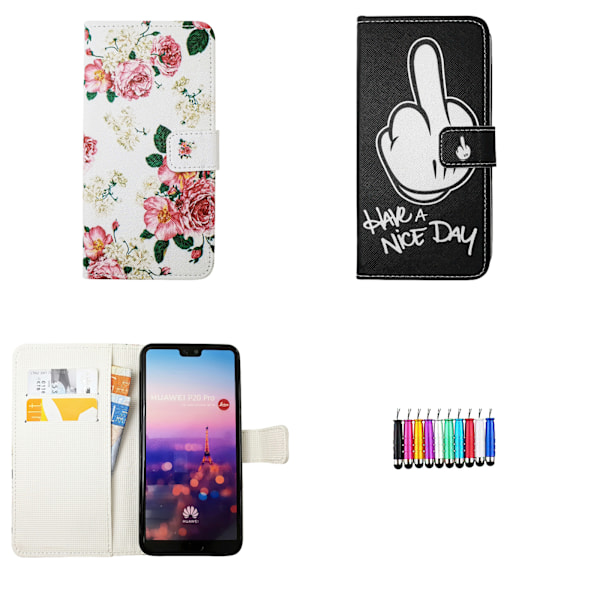 Huawei P20 Pro - PU Læder Pung Etui Svart