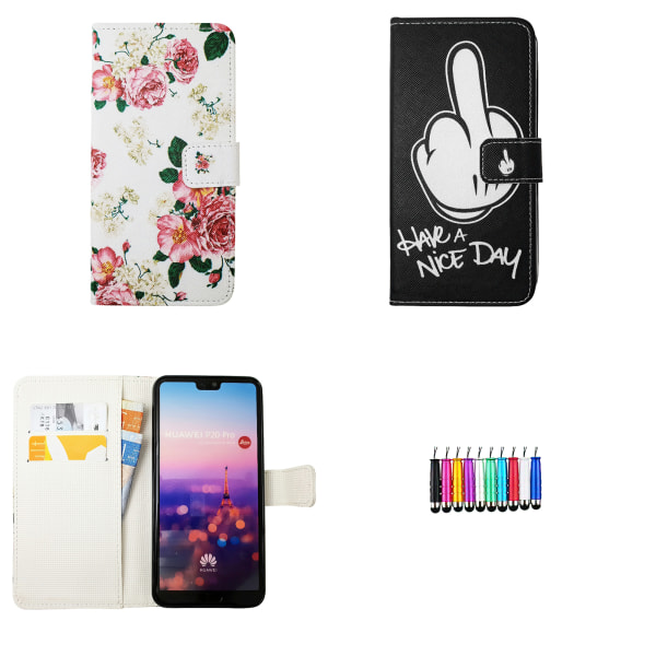 Huawei P20 Pro - PU Nahkainen Lompakkokotelo Svart