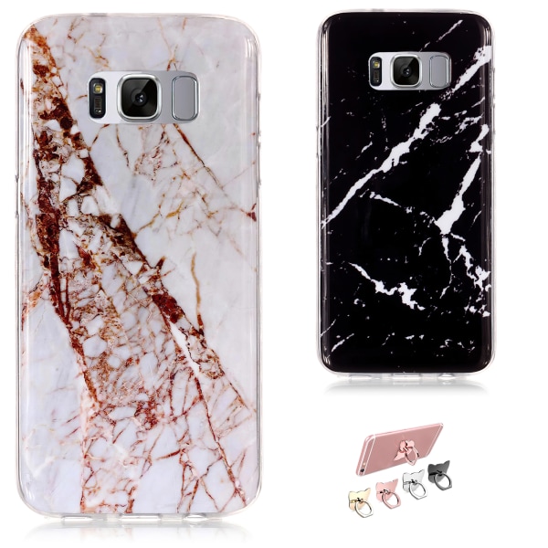 Samsung Galaxy S8 - kansi / suoja / marmori Svart