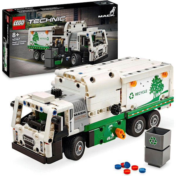 LEGO Technic Mack LR -sähköinen jäteauto liikuteltavalla kuormaajalla