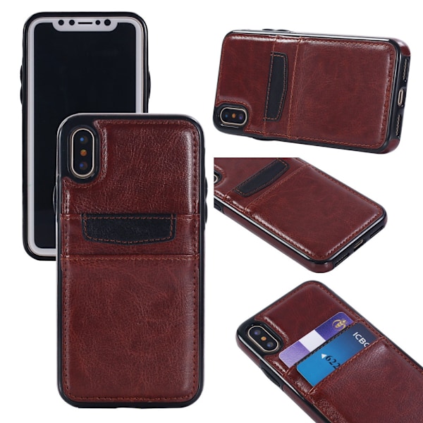 iPhone X/Xs - PU Læder Pung Etui