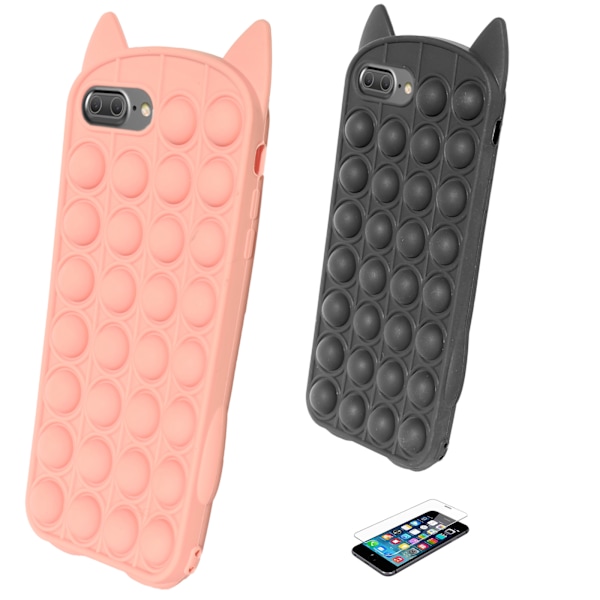 iPhone 7 Plus / 8 Plus - Etui Beskyttelse Pop It Fidget Svart